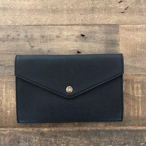DVF Saffiano Leather Envelope Clutch
